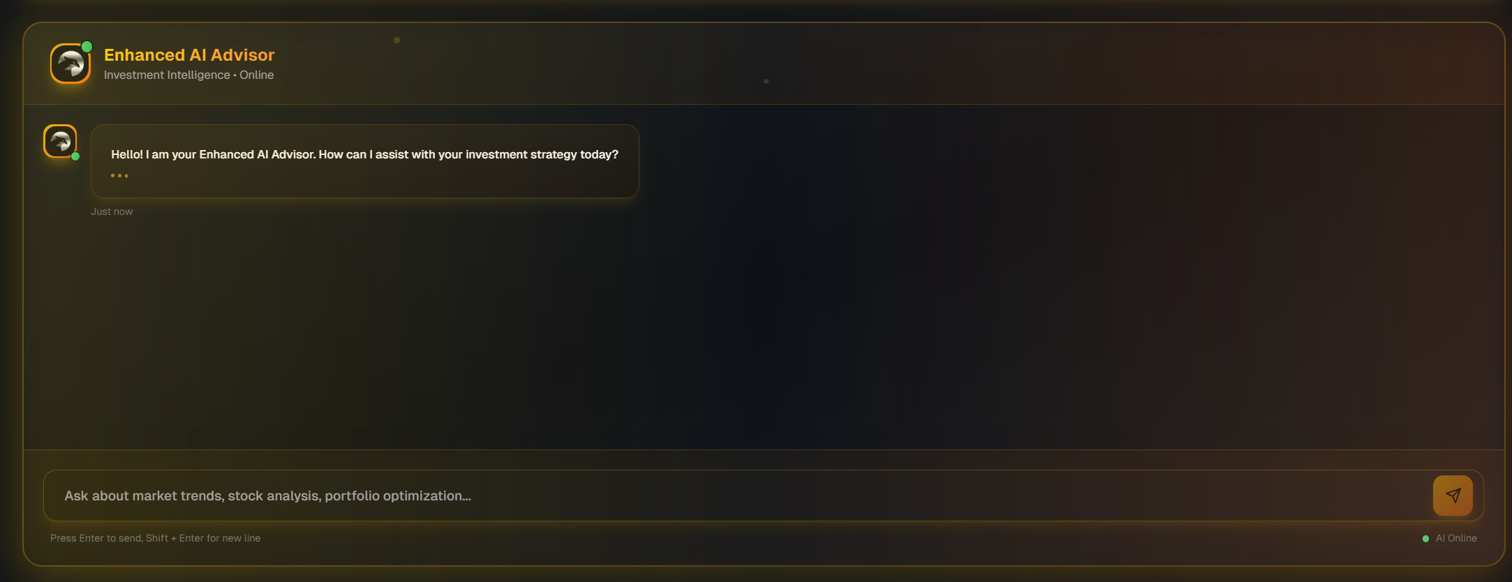 Enhanced AI Advisor Chat Interface
